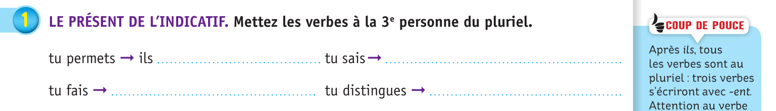 Énoncé imprimé de l'exercice chouette-dictees/6e-E1/1